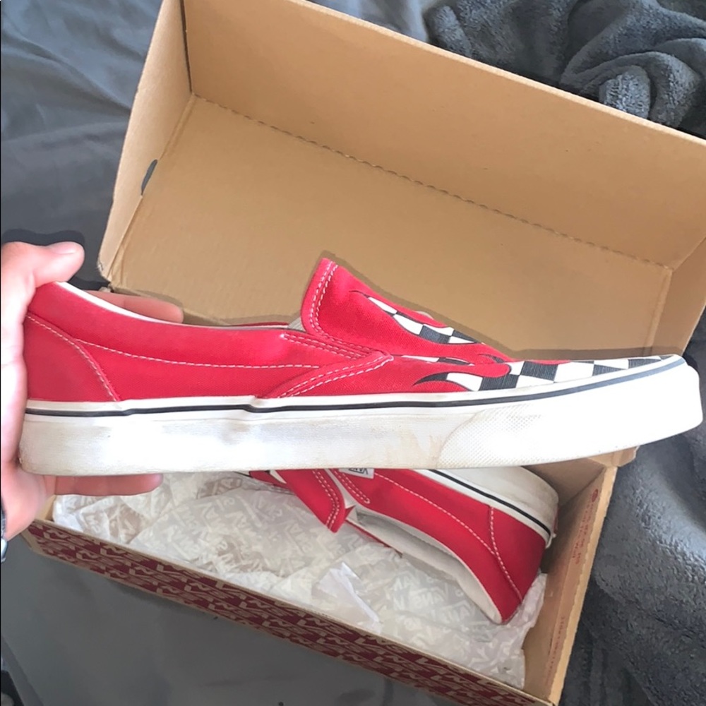 Vans slip on checkered size men’s size 9